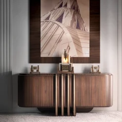 Credenza in ottone e zebra*Annibale Colombo Outlet