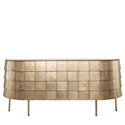Credenza in ottone Yoroi di Alessandro Masturzo*De Castelli Hot
