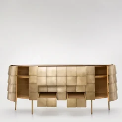 Credenza in ottone Yoroi di Alessandro Masturzo*De Castelli Hot