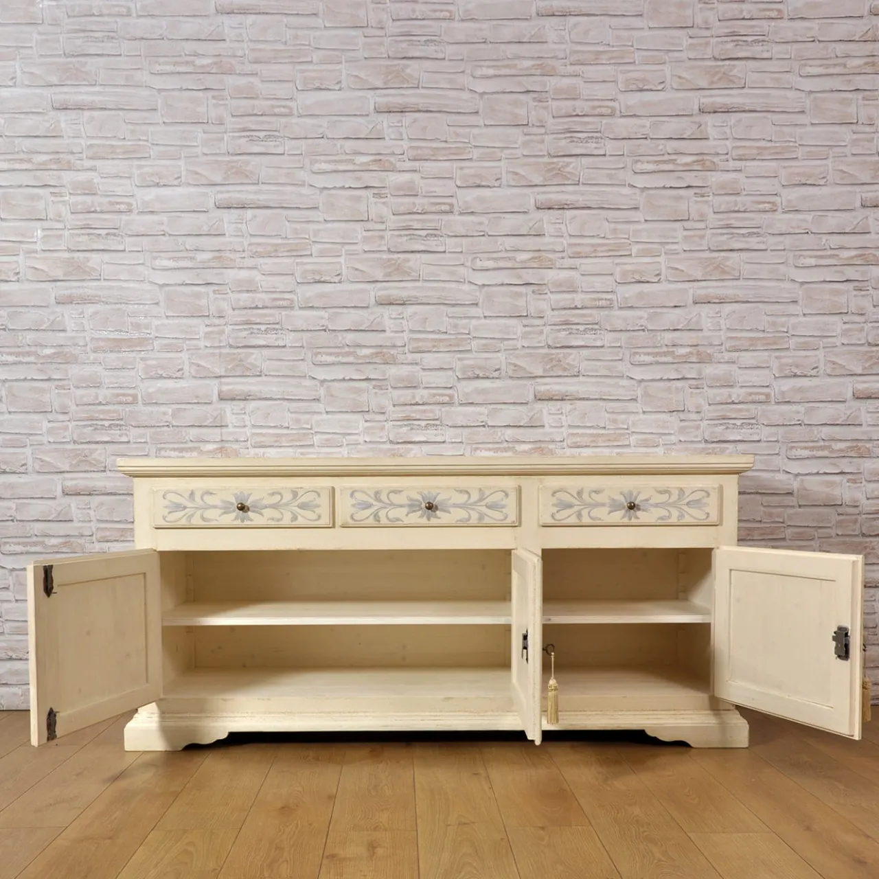 Credenza In Stile Tirolese Dipinta a Mano in Legno*Vangelista 1960 Sale