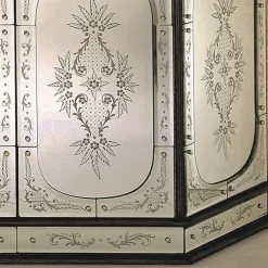 Credenza in vetro di Murano con cornice dorata di Artemide*Fratelli Tosi New