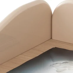 Credenza INTARSIO cipria lucido con scocca in rovere naturale intarsiata a mano*Morica Design Clearance