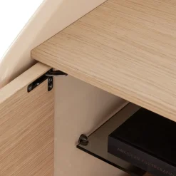 Credenza INTARSIO cipria lucido con scocca in rovere naturale intarsiata a mano*Morica Design Clearance