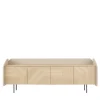 Credenza INTARSIO laccata marmorino con scocca in rovere naturale intarsiata a mano*Morica Design New