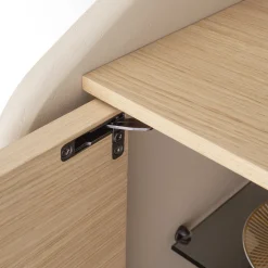 Credenza INTARSIO laccata marmorino con scocca in rovere naturale intarsiata a mano*Morica Design New