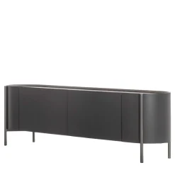 Credenza Iris in Pelle Grigia*Enrico Pellizzoni Discount