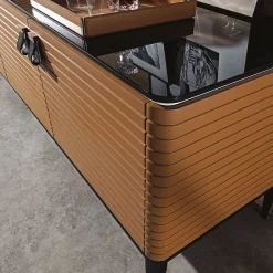 Credenza Levanzo a 4 porte in marrone*Meroni & Colzani Sale