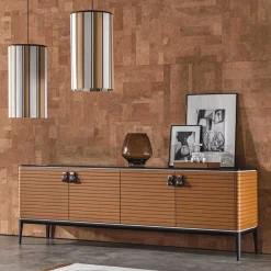 Credenza Levanzo a 4 porte in marrone*Meroni & Colzani Sale