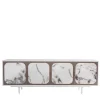 Credenza Margarette a 4 porte Trinity effetto marmo bianco*Morica Design Hot