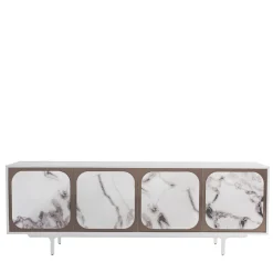 Credenza Margarette a 4 porte Trinity effetto marmo bianco*Morica Design Hot