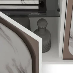 Credenza Margarette a 4 porte Trinity effetto marmo bianco*Morica Design Hot