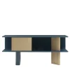 Credenza media Living in rovere naturale e blu lucido*Morica Design Online