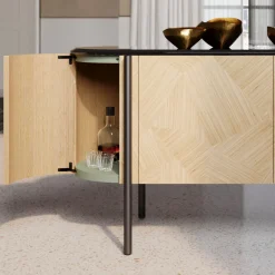 Credenza Mia a 4 ante curve beige*Cafedesart Discount