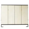 Credenza Ms. Chang in Rovere Scuro e Pelle-Pergamena*Revolution Archstudio Discount