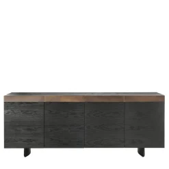 Credenza nera lineare di David Knott*Riva 1920 Outlet
