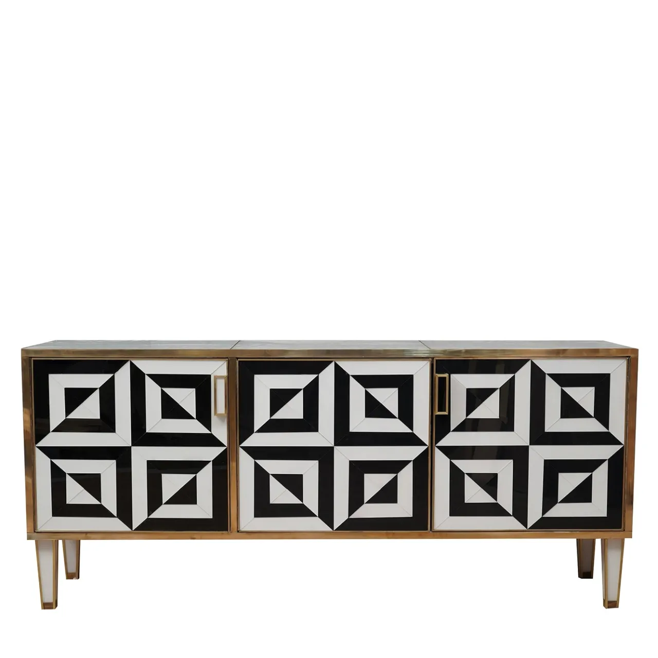 Credenza Optical in bianco e nero*Justfurnituress New