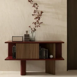 Credenza piccola Living Canaletto Noce Rosso*Morica Design Best