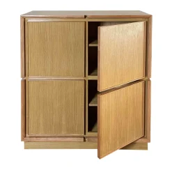 Credenza quadrata a 4 ante in rovere di Mascia Meccani*Meccani Design Discount