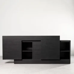 Credenza Rastrero in Rovere Nero Laccato*Paolo Pallucco Outlet