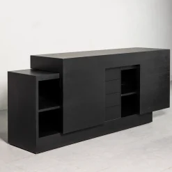 Credenza Rastrero in Rovere Nero Laccato*Paolo Pallucco Outlet