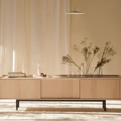 Credenza Sipario 3 porte bassa in frassino naturale*Dale Italia New