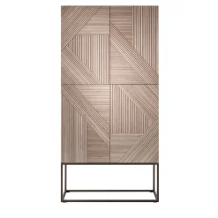 Credenza Stripes in legno naturale con base in ottone*Emmemobili Online