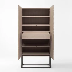 Credenza Stripes in legno naturale con base in ottone*Emmemobili Online