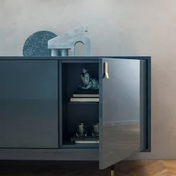Credenza Universe a 4 porte blu denim*Morica Design