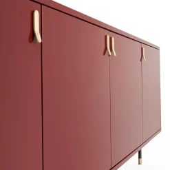 Credenza Universe a 4 porte rosso marsala*Morica Design New