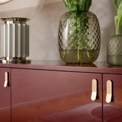 Credenza Universe a 4 porte rosso marsala*Morica Design New