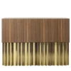 Credenza vintage Mirage con scultura in ottone fatta a mano*Laab Best
