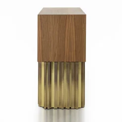 Credenza vintage Mirage con scultura in ottone fatta a mano*Laab Best