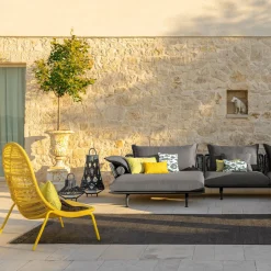 Cruise Alu Right Black Lounge Sofa di Ludovica & Roberto Palomba*Talenti