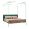 Dehors Letto Matrimoniale con Baldacchino in Ferro Verde Menta di Matteo Ragni*Lispi