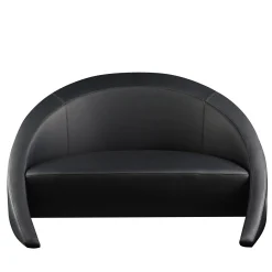 DIVANETTO RUSTY IN PELLE NERA*VGnewtrend