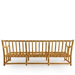 Divano 3 Posti Maya in Canna di Manao e Manila con Cuscini*Mila Maurizi Discount