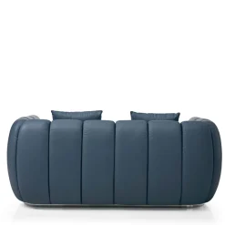 Divano 2 Posti Soffio in Pelle Blu*Franco Bianchini New