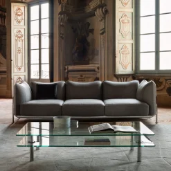 Divano a 3 posti in tessuto grigio Tasca*Ghidini 1961 Clearance