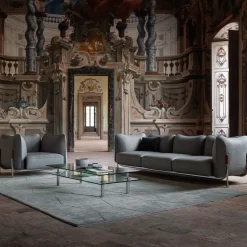 Divano a 3 posti in tessuto grigio Tasca*Ghidini 1961 Clearance