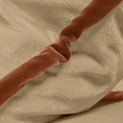 Divano a 3 posti in velluto beige e arancione Rafaella Bio*Biosofa