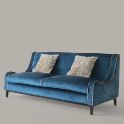 Divano a 3 posti in velluto blu navy Paris*LCI_DECORA Clearance