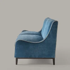 Divano a 3 posti in velluto blu navy Paris*LCI_DECORA Clearance