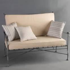 Divano a 2 posti per esterni Intreccio in acciaio inox*Officina Ciani Online