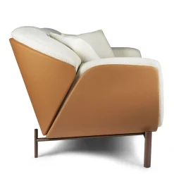 Divano a Due Posti Baida' con Guscio in Ecopelle*FROMM. Outlet