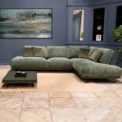 Divano angolare con Free Side verde*Mantellassi 1926 Discount