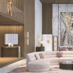 Divano angolare modulare a tre pezzi*Morello Gianpaolo Outlet