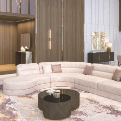 Divano angolare modulare a tre pezzi*Morello Gianpaolo Outlet