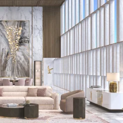 Divano angolare modulare a tre pezzi*Morello Gianpaolo Outlet