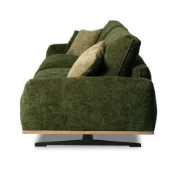 Divano Boboli in Tessuto Verde con Base in Legno*Mantellassi 1926 New