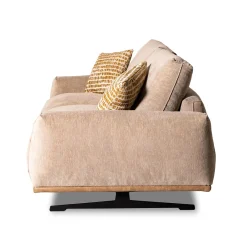 Divano Boboli in Tessuto Beige e Pelle Cammello*Mantellassi 1926 Best